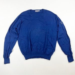 Peter Millar Blue V Neck Sweater‎ Size Large